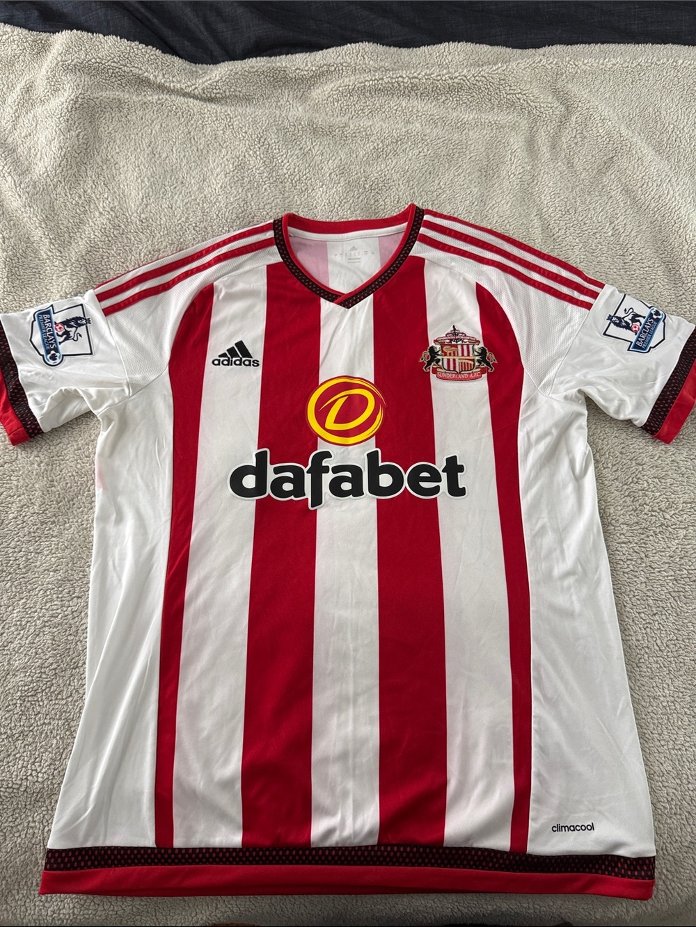 VINTAGE Sunderland AFC 🏴󠁧󠁢󠁥󠁮󠁧󠁿 2015-16 Adidas Home Premier League Jersey
